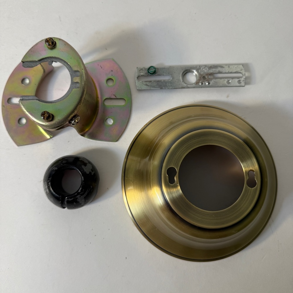 VTG Ceiling Fan Light Mount Part Cover Housing Replacement Brass Tone + Hardware